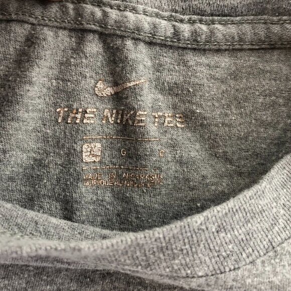 Nike Womens T-Shirt Large Gray Have A Nike Day Smiley Face Graphic Tee Casual - Picture 3 of 6